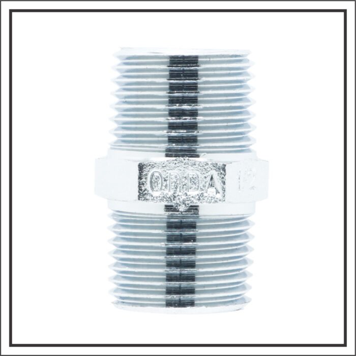 DOUBLE NIPPLE CHROME 1/2" ONDA