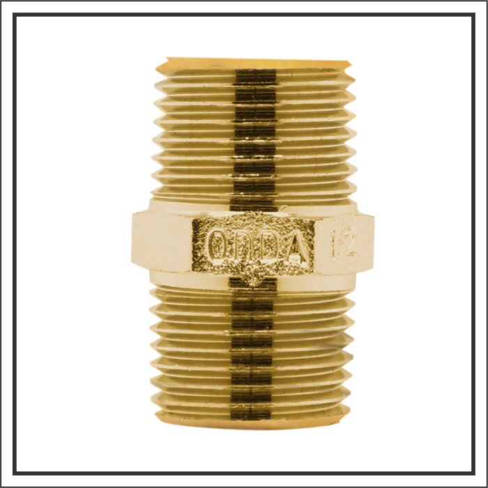 DOUBLE NIPPLE BRASS 1" ONDA (KUNINGAN) @6