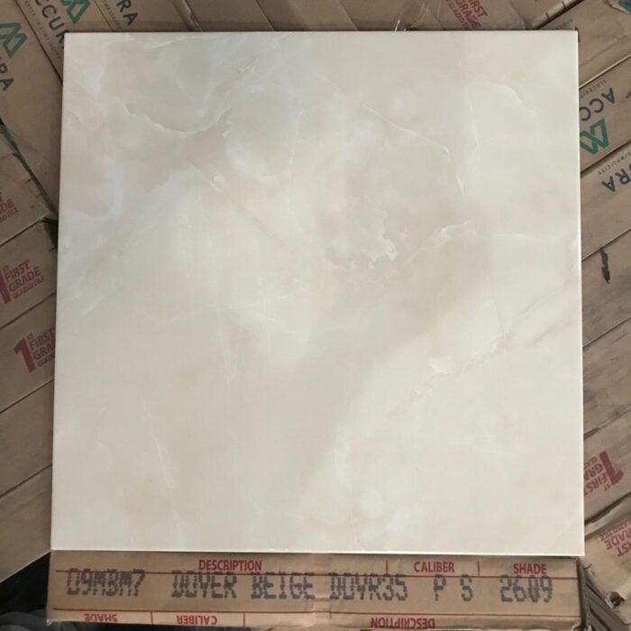 KERAMIK LANTAI GLOSSY MARBLE FLAT 40 X 40 ACCURA DOVER BEIGE (KWP)