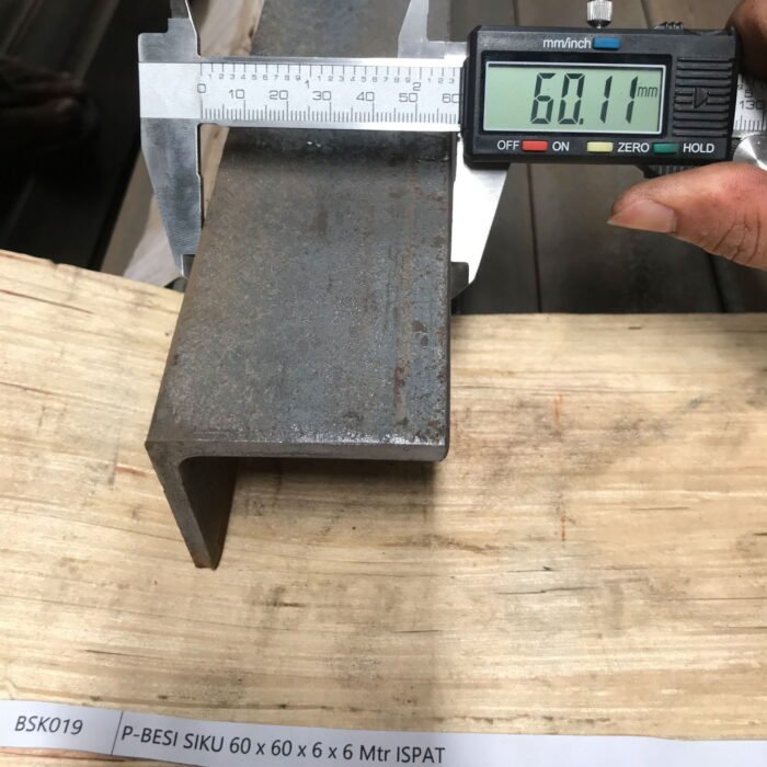 BESI SIKU 60 X 60 X 6 MM X 6 MTR  (32,52KG) SNI ISPAT/KS