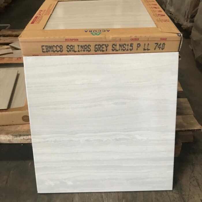 KERAMIK LANTAI GLOSSY MARBLE FLAT 40 X 40 ACCURA SALINAS GREY (KWP)