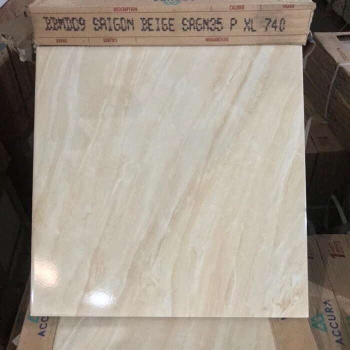 KERAMIK LANTAI GLOSSY MARBLE FLAT 40 X 40 ACCURA SAIGON BEIGE (KWP)
