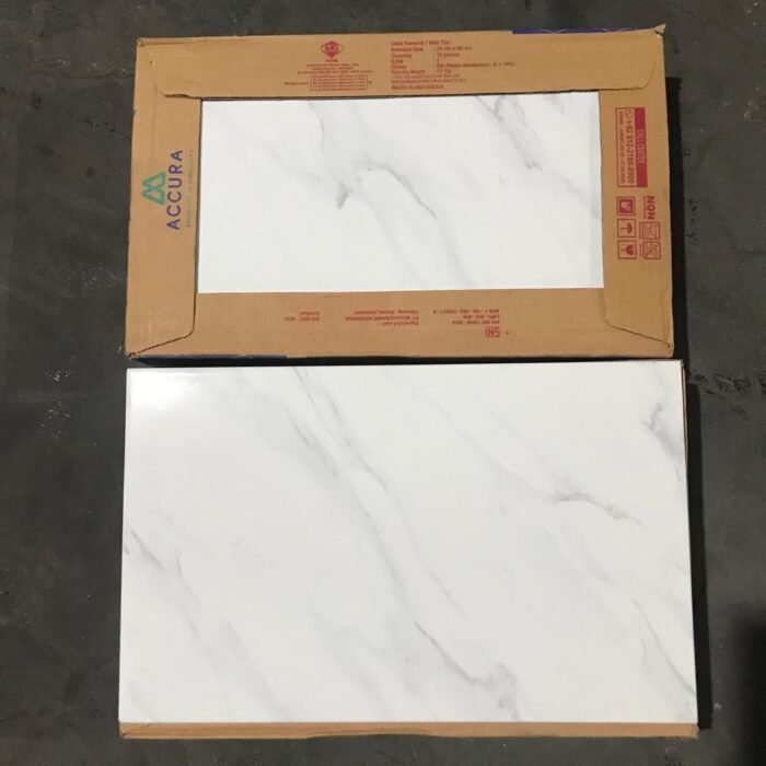 KERAMIK DINDING GLOSSY MARBLE FLAT 25 X 40 ACCURA ANATOLIA BIANCO (KW1)
