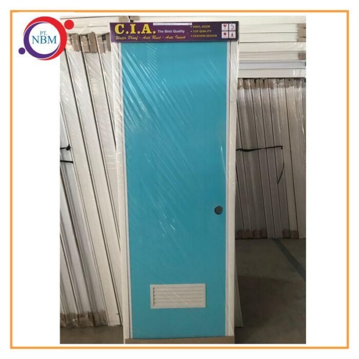 PINTU PVC KAMAR MANDI POLOS BIRU