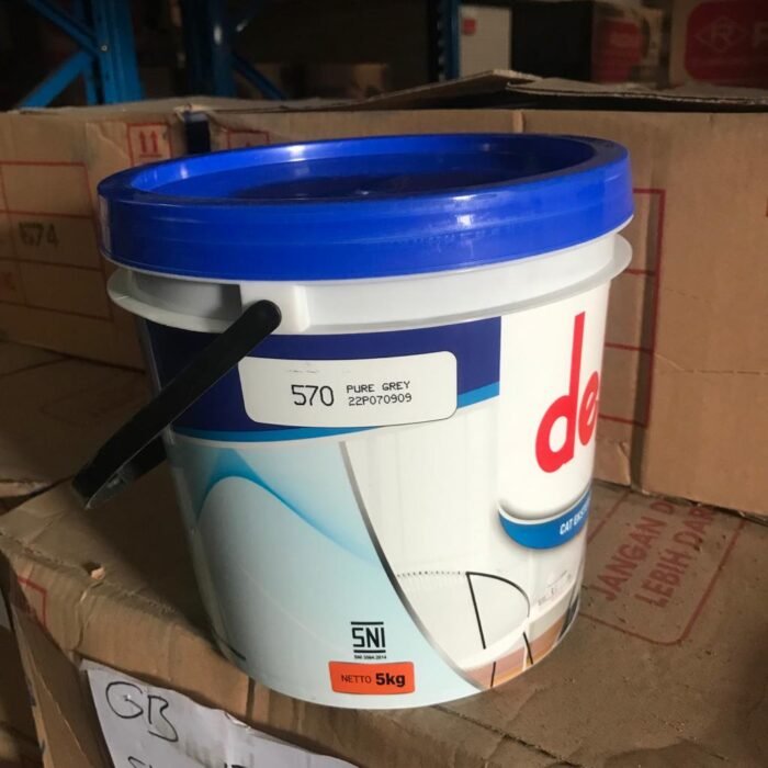 CAT TEMBOK GALON 5KG DELAC 570 PURE GREY
